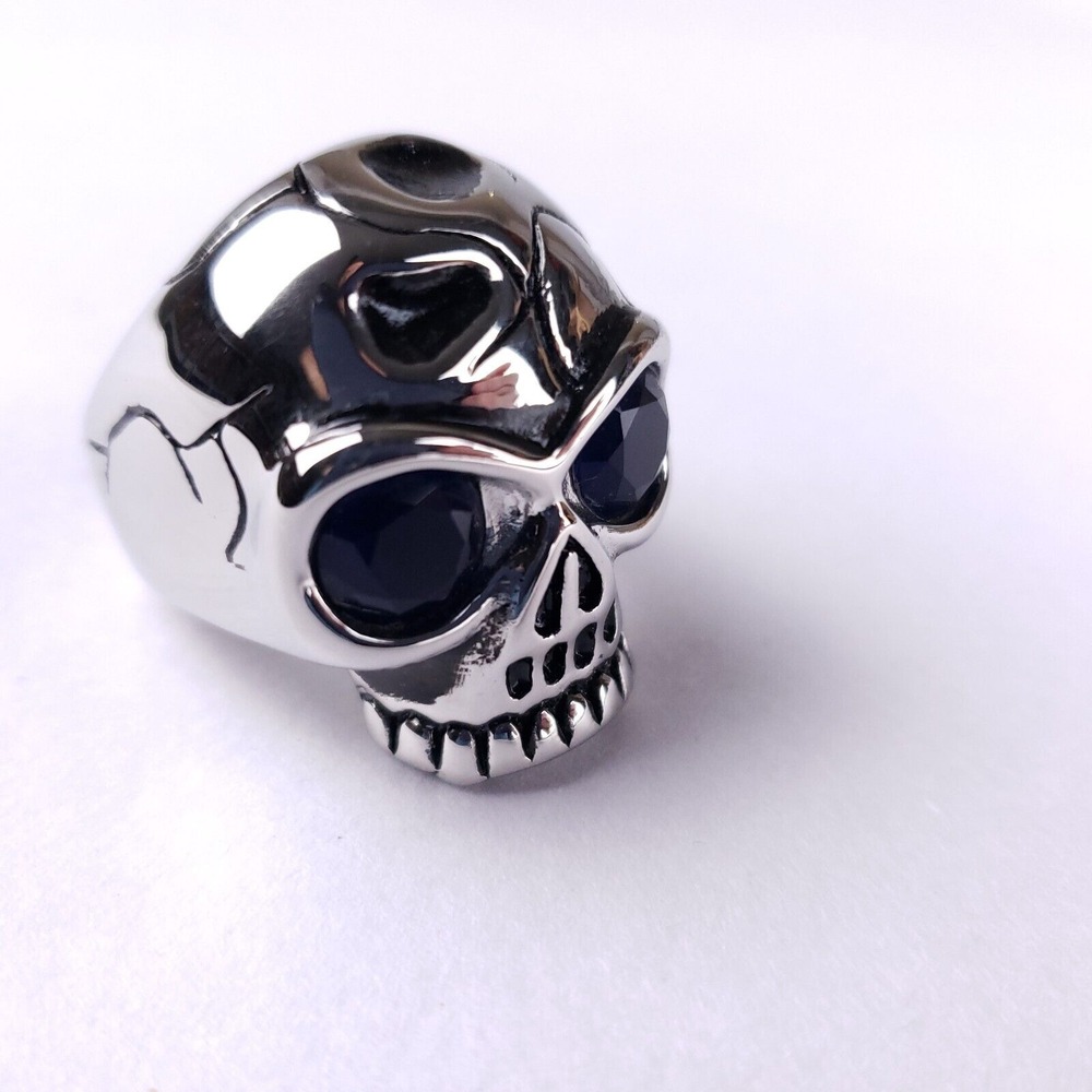 Alien Skull Ring 316 Stainless Steel Heavyweight Sz 10 Biker Rockabilly Soul‎